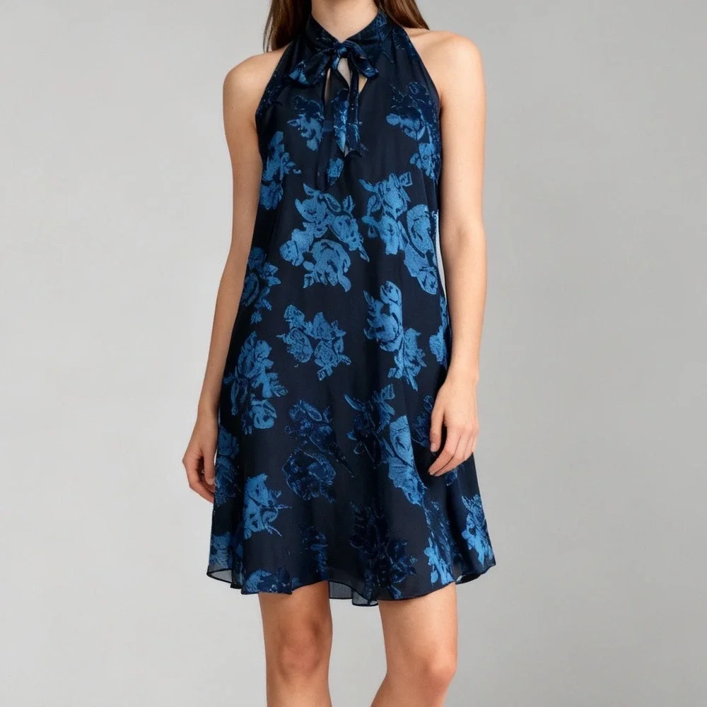 Lovers +‎ Friends Jade Blossom Floral Burnout Mini Dress Black size Small